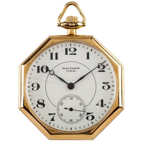 fake octagonal waltham women's antique watch|waltham pocket watch 14k.